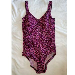 Vintage Gabar Floral Print 1 Piece Swimsuit